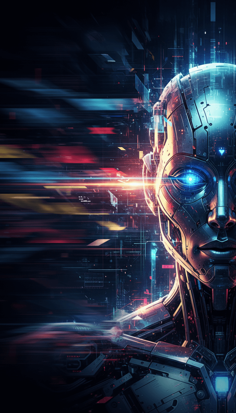 선명한 색상과 형태가 빠르게 상세한 AI 생성 이미지로 굳어지는 모습.