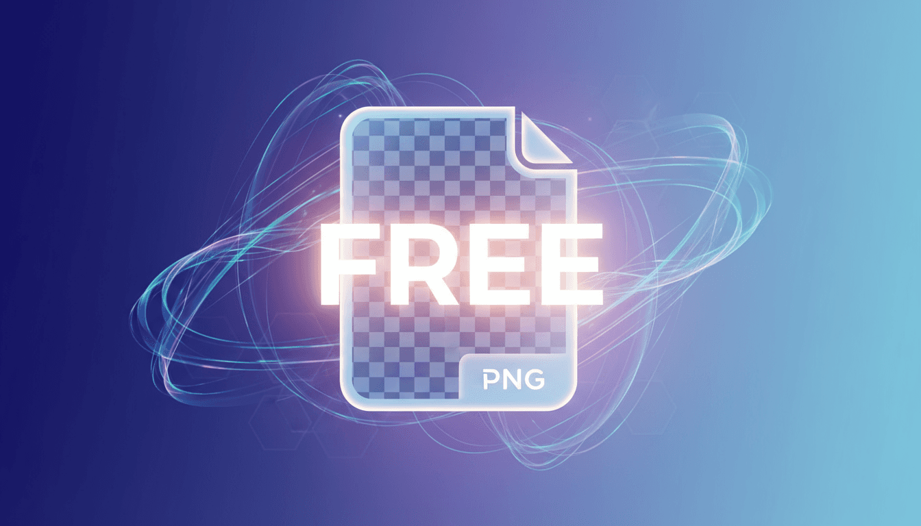 빛나는 디지털 선으로 둘러싸인 무료 PNG 파일 아이콘, 현대적이고 빛나는 모습.