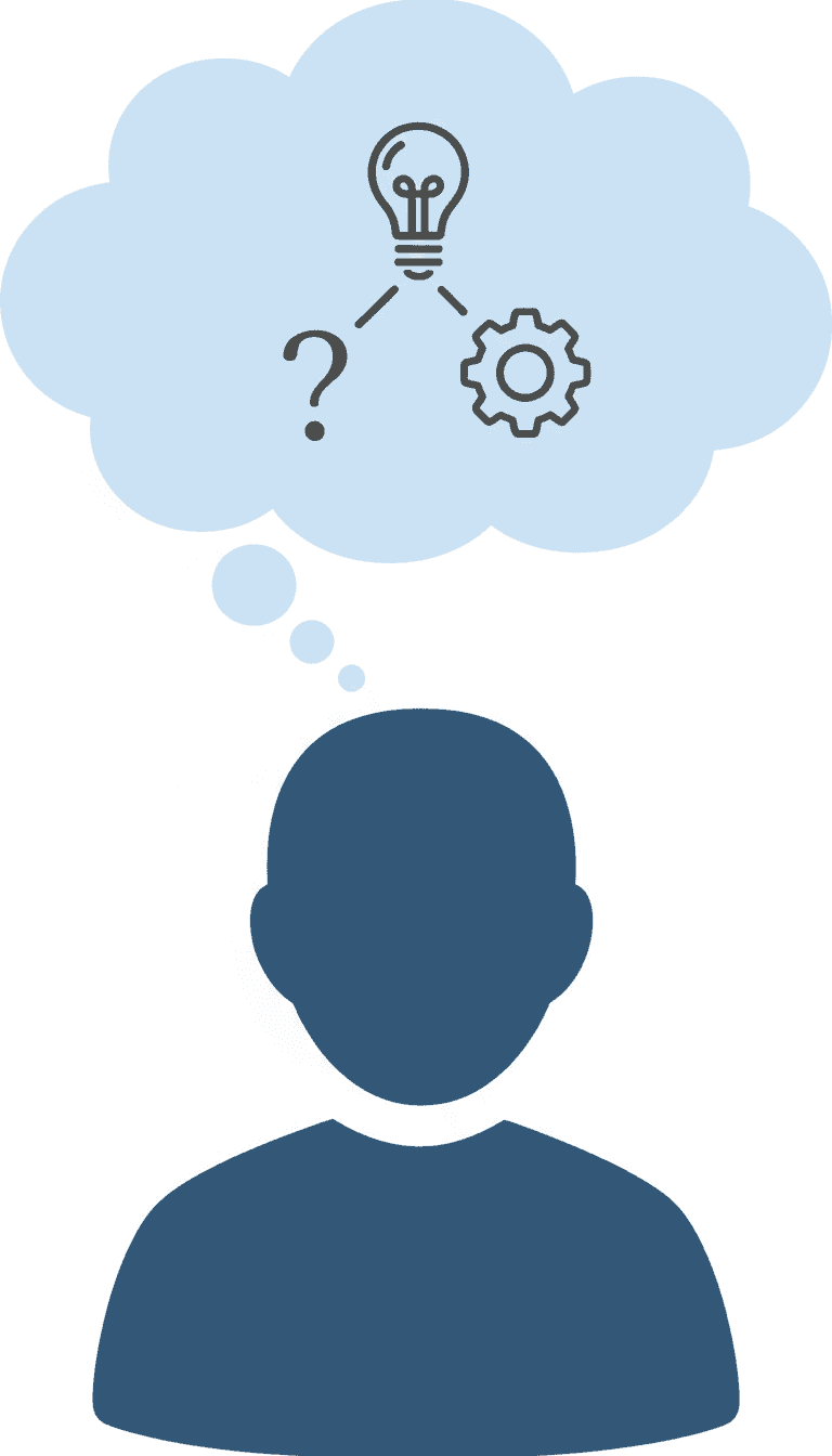 생각하는 사람 아이콘.