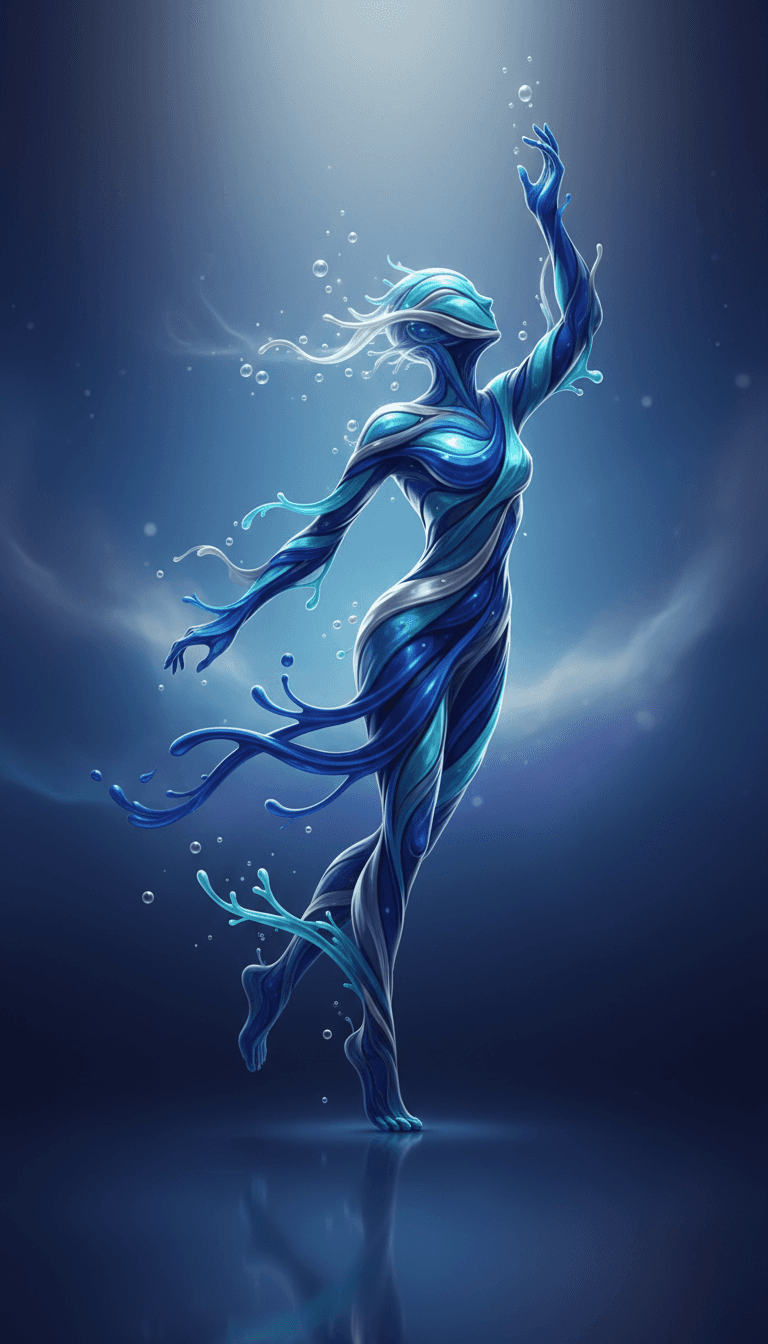 유동적인 움직임의 사람 아이콘.