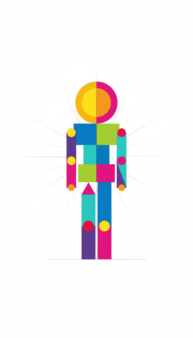 추상 기하학적 사람 아이콘.