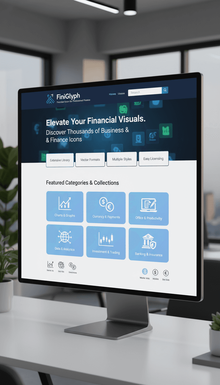 차트 및 통화와 같은 비즈니스 및 금융 관련 아이콘 전문 아이콘 웹사이트.