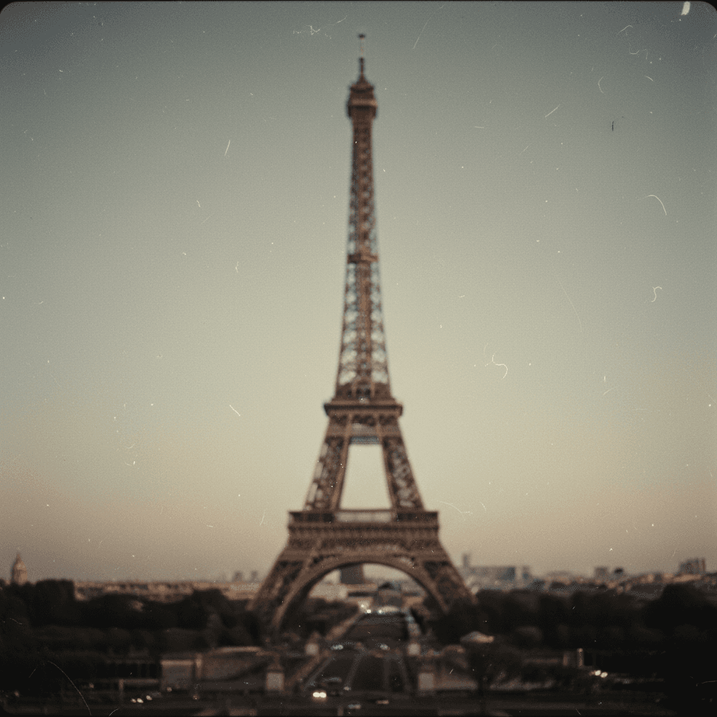 몽환적인 부드러운 초점의 에펠탑.