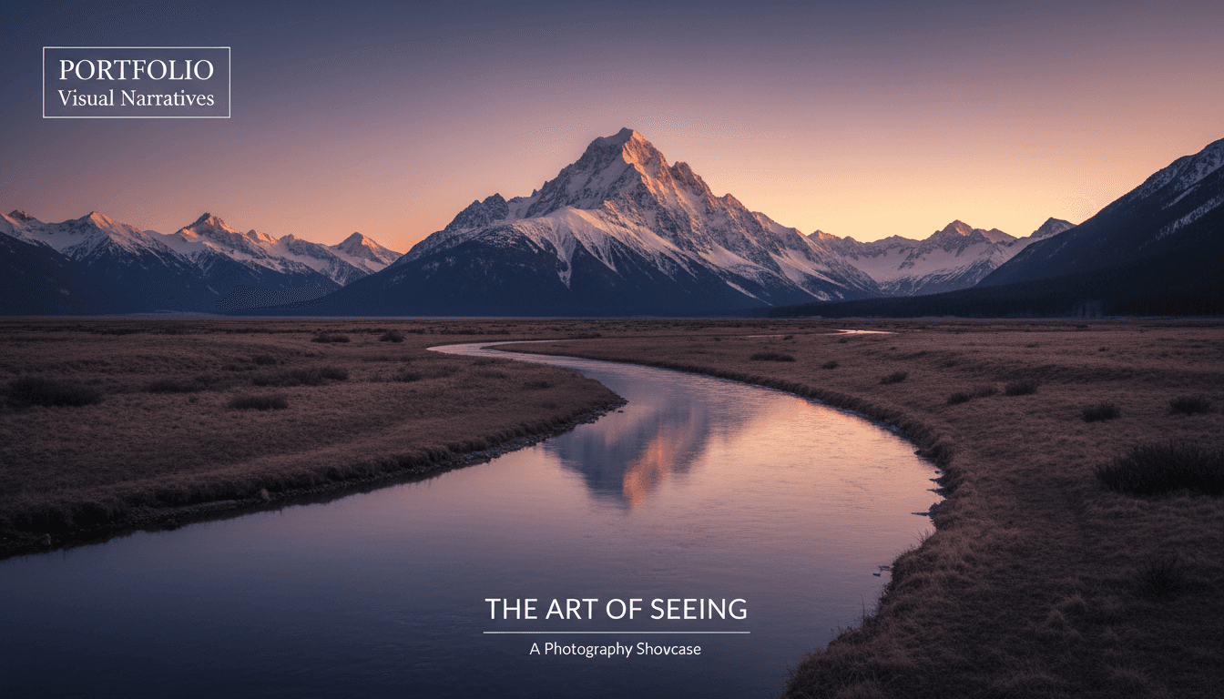 전체 이미지 배경과 최소한의 텍스트를 사용하는 사진 쇼케이스를 위한 세련된 PPT 템플릿.