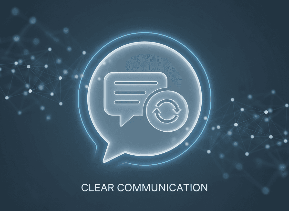 명확한 의사소통 또는 채팅을 상징하는 말풍선 픽토그램.