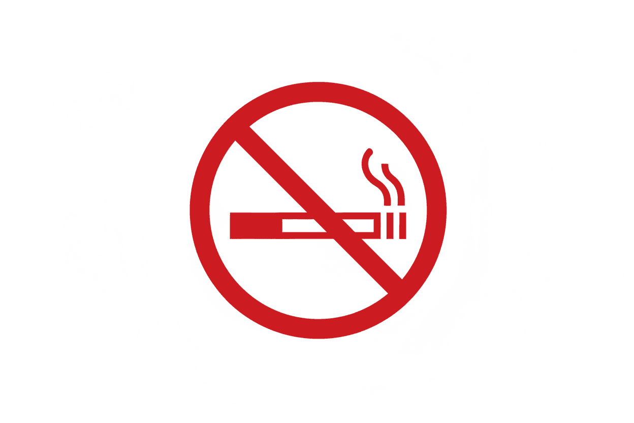 고전적인 '금연' 경고 픽토그램.