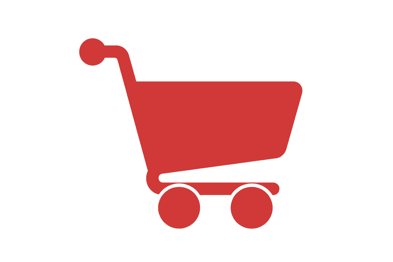 발랄한 단색으로 표현된 장바구니의 재미있고 둥근 픽토그램.