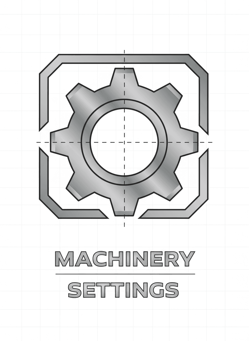 산업용 톱니바퀴 픽토그램.