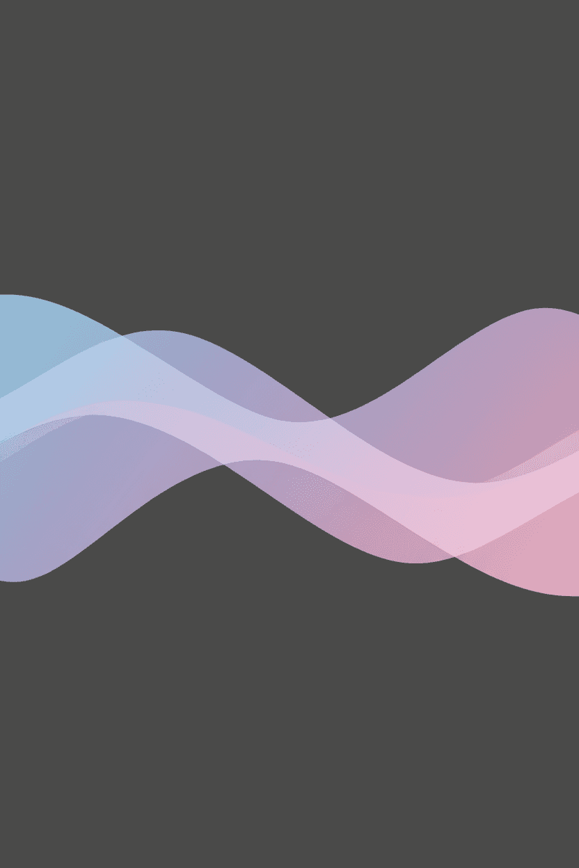 파스텔 블루에서 핑크로 이어지는 부드러운 그러데이션 색상의 깔끔하고 흐르는 듯한 선이 특징인 미니멀한 추상 4K 배경화면.