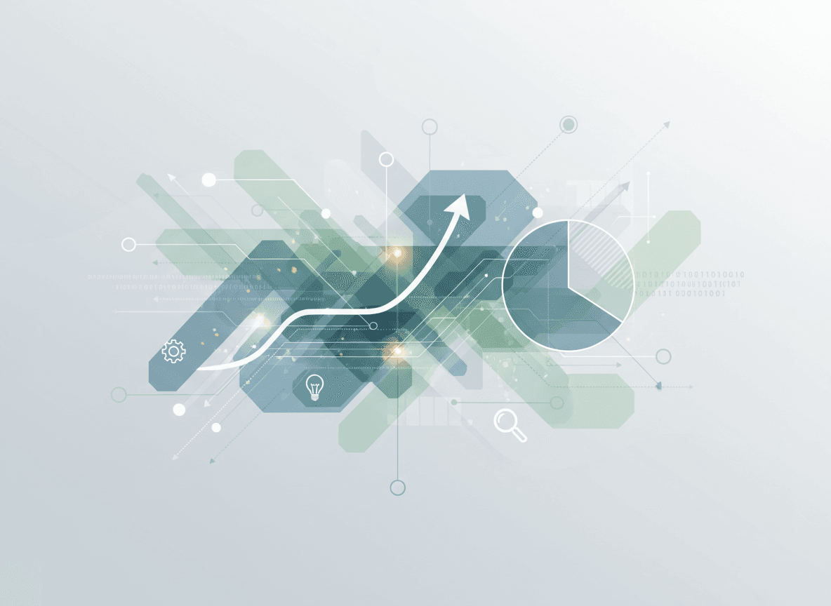 깔끔하고 현대적인 디자인에 미묘한 인포그래픽 요소가 통합된 스타일화된 배경.