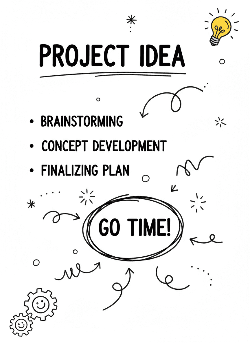 깨끗한 흰색 배경에 손으로 그린 검은색 선 일러스트레이션이 있는 화이트보드 낙서 PPT 템플릿.