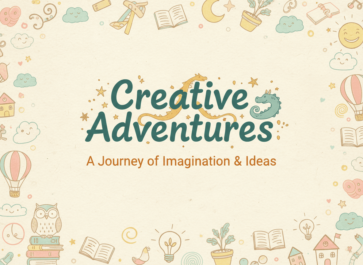 따뜻한 배경에 손으로 그린 듯한 아이콘이 있는 유쾌한 PPT 표지.