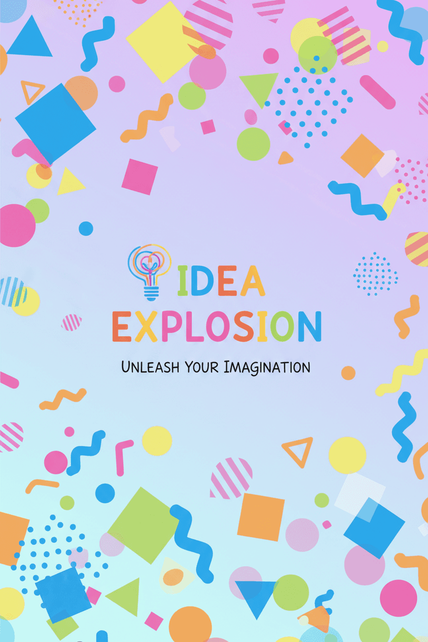 색색깔의 불규칙한 기하학적 모양으로 장식된 경쾌한 PPT 표지.