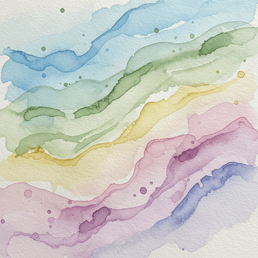 수작업으로 그린 수채화 나무 질감 일러스트.