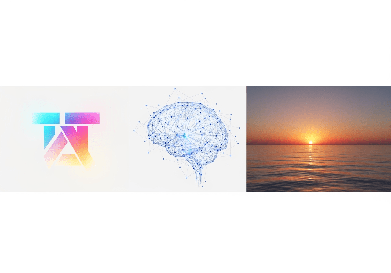 A minimalist graphic illustrating the simple AI process of turning a text idea into a finished video.