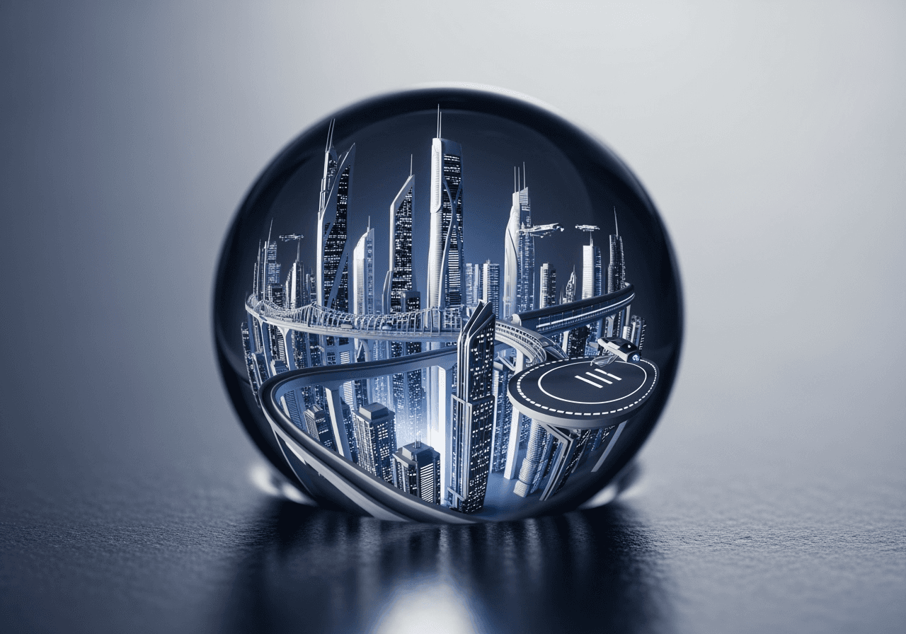 A hyper-realistic macro photo of a water droplet reflecting a city, showcasing the extreme detail of the AI image generator.