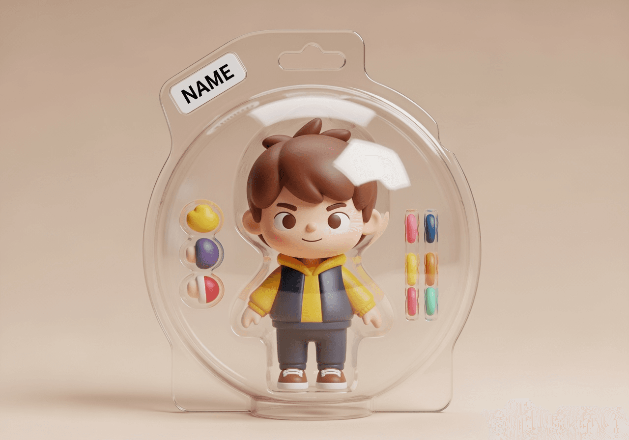 AI action figure generator custom toy in collectible packaging with accessories - create personalized action figures online