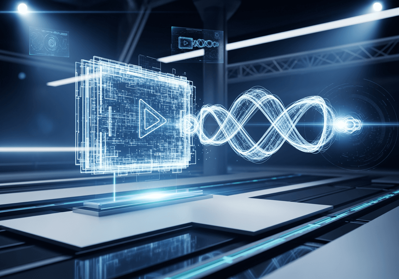 Concetto astratto di conversione da video AVI ad animazione GIF