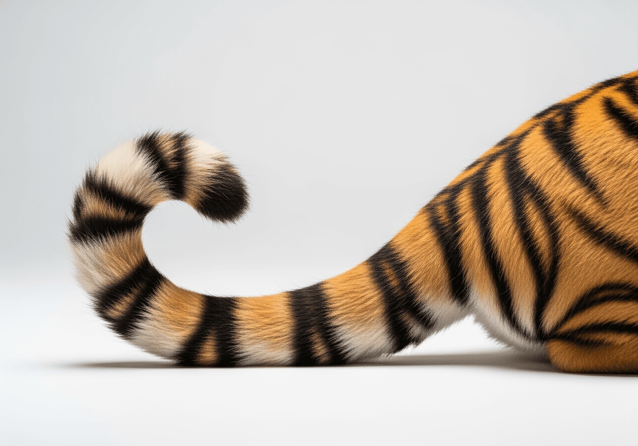 사실적인 호랑이 꼬리 이미지