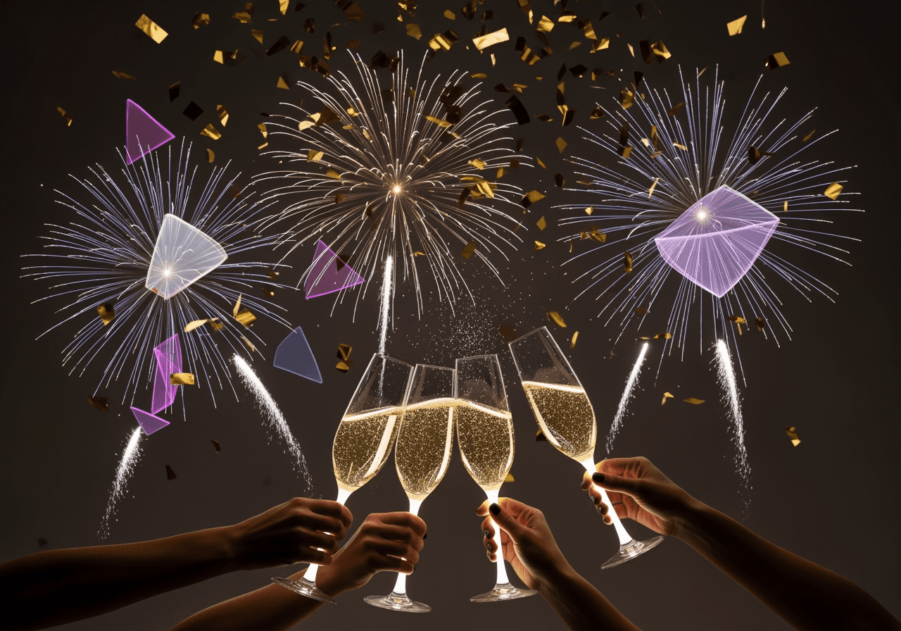 Scena festiva di Capodanno