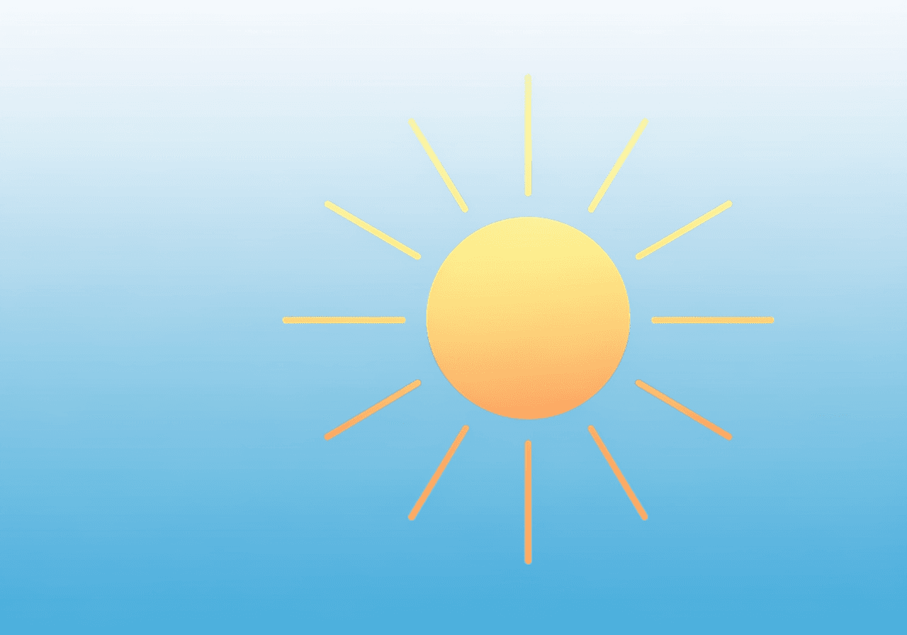 Bright and cheerful sun illustration
