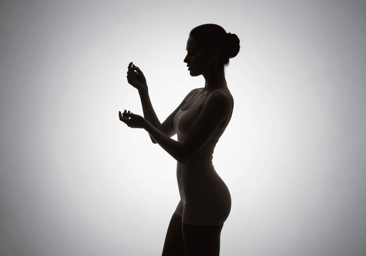 Retrato em close-up de uma mulher com proporções ideais e curvas bonitas.