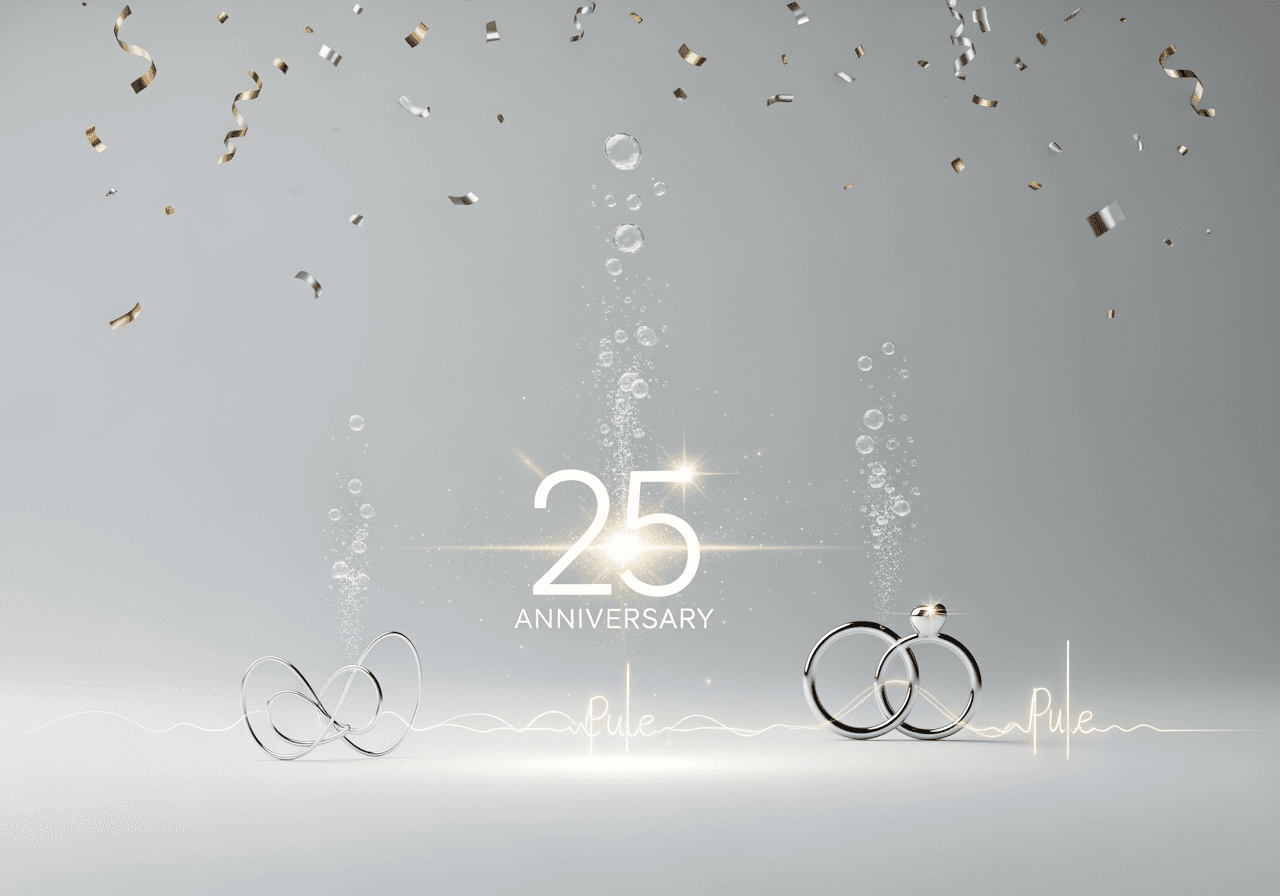 Klares, modernes Design, das die Erstellung von Happy Anniversary GIFs symbolisiert