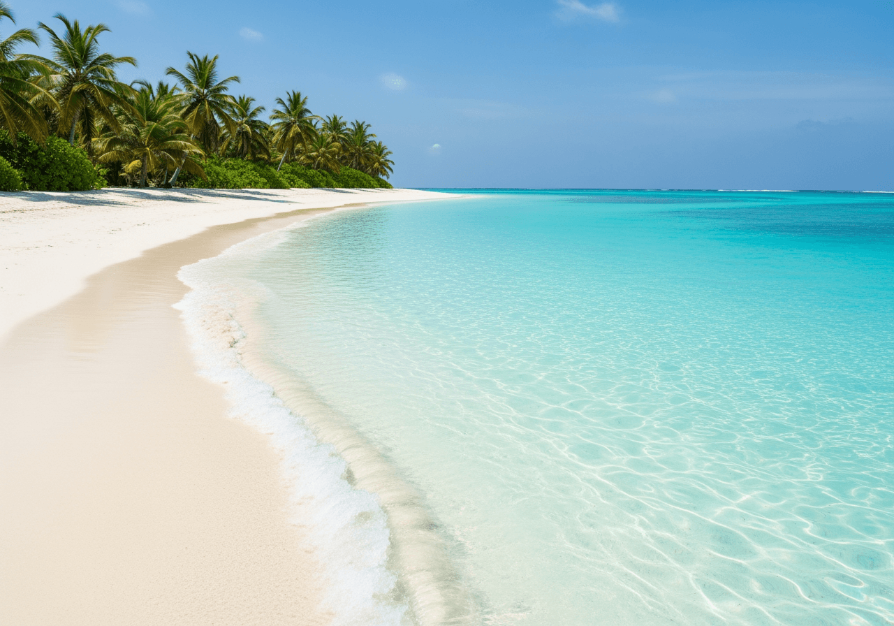 平和な熱帯の海のビーチの4K壁紙