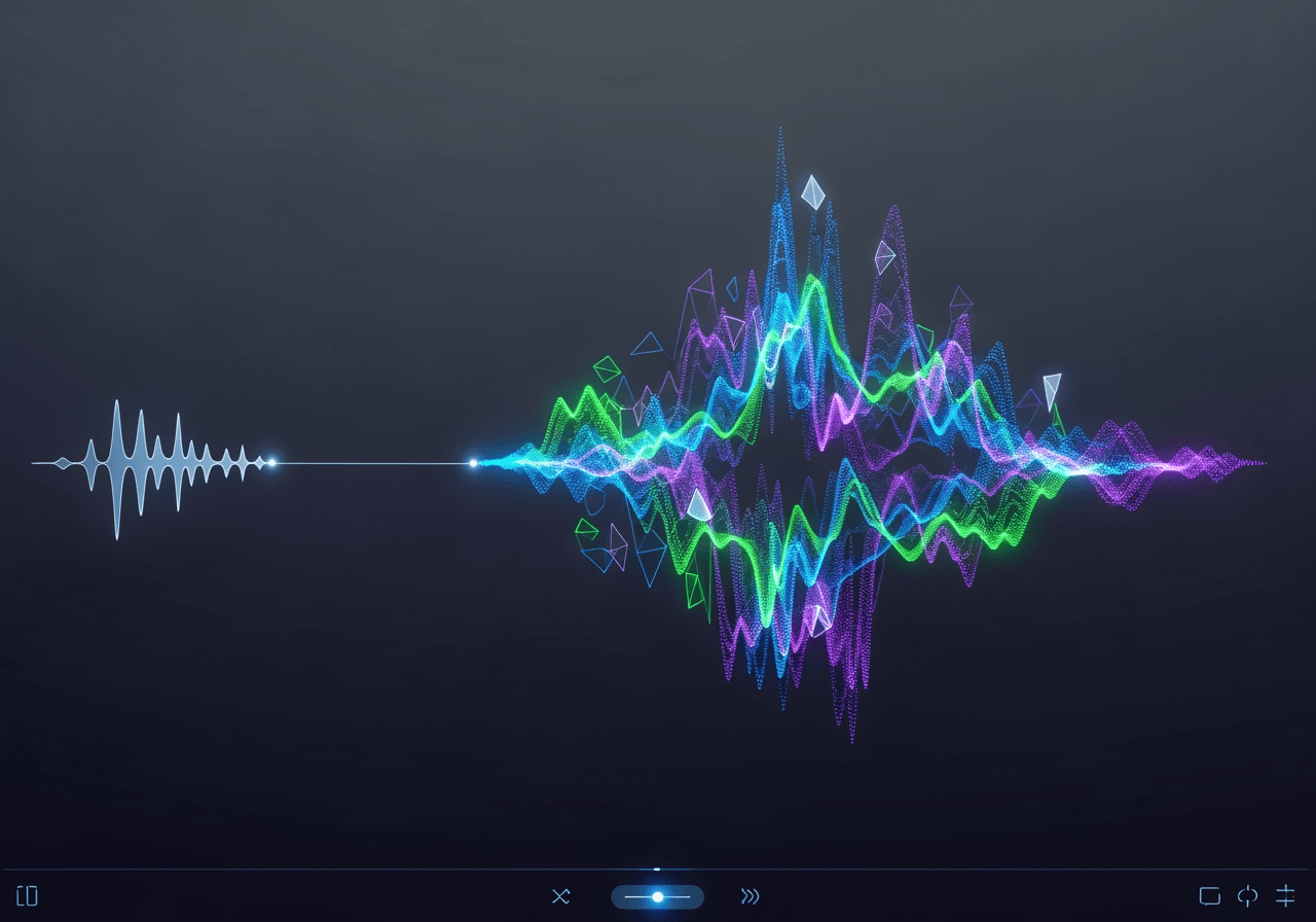 Interface de conversão de MP3 para MP4 com tecnologia de IA