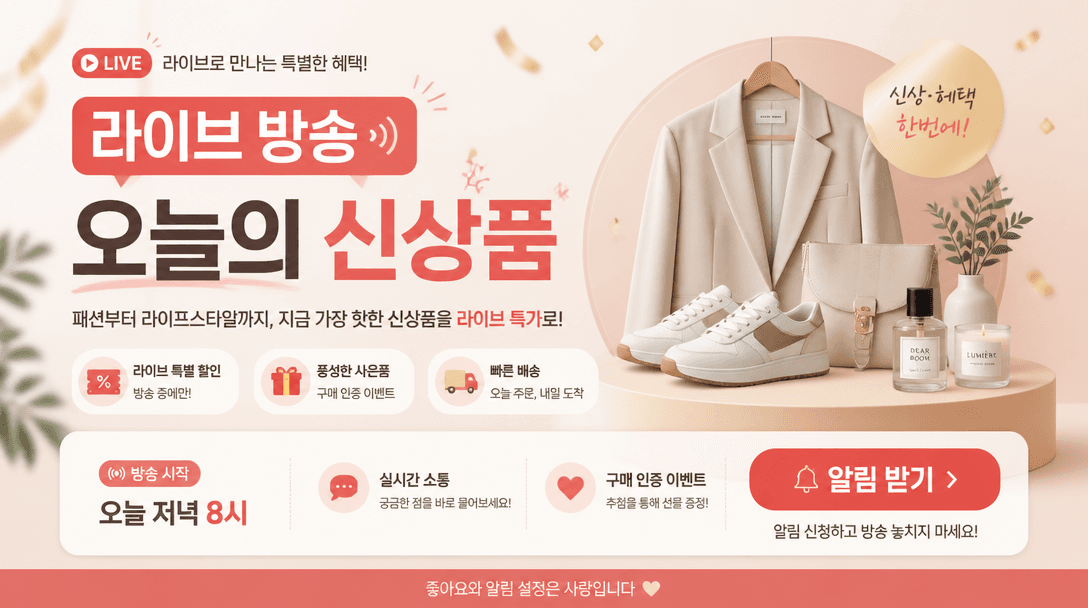 라이브 방송 배너