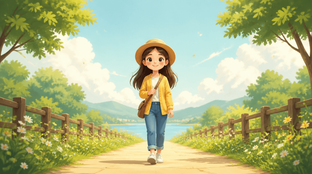 산책하는 사람 영상