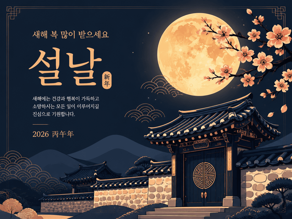 설날 인사 카드