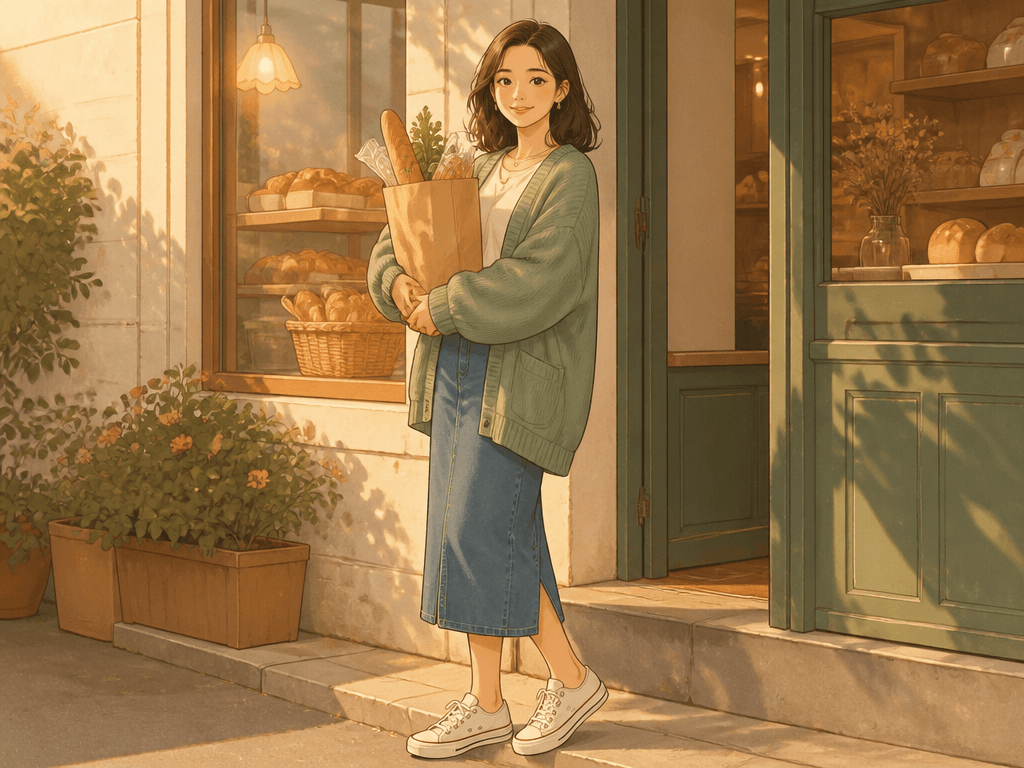 동네누나 캐릭터 일러스트