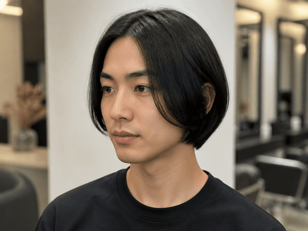 남자 단발머리 스타일