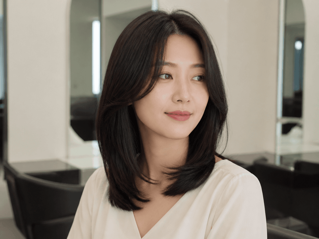 중단발 레이어드컷 헤어스타일