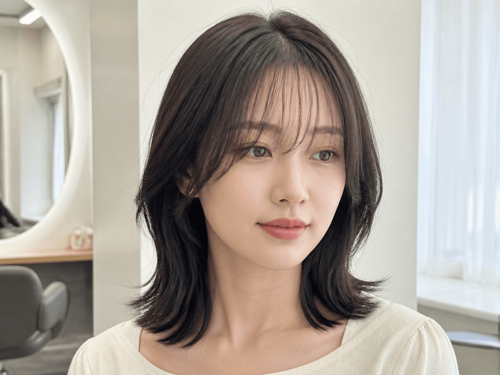 시스루뱅 헤어스타일