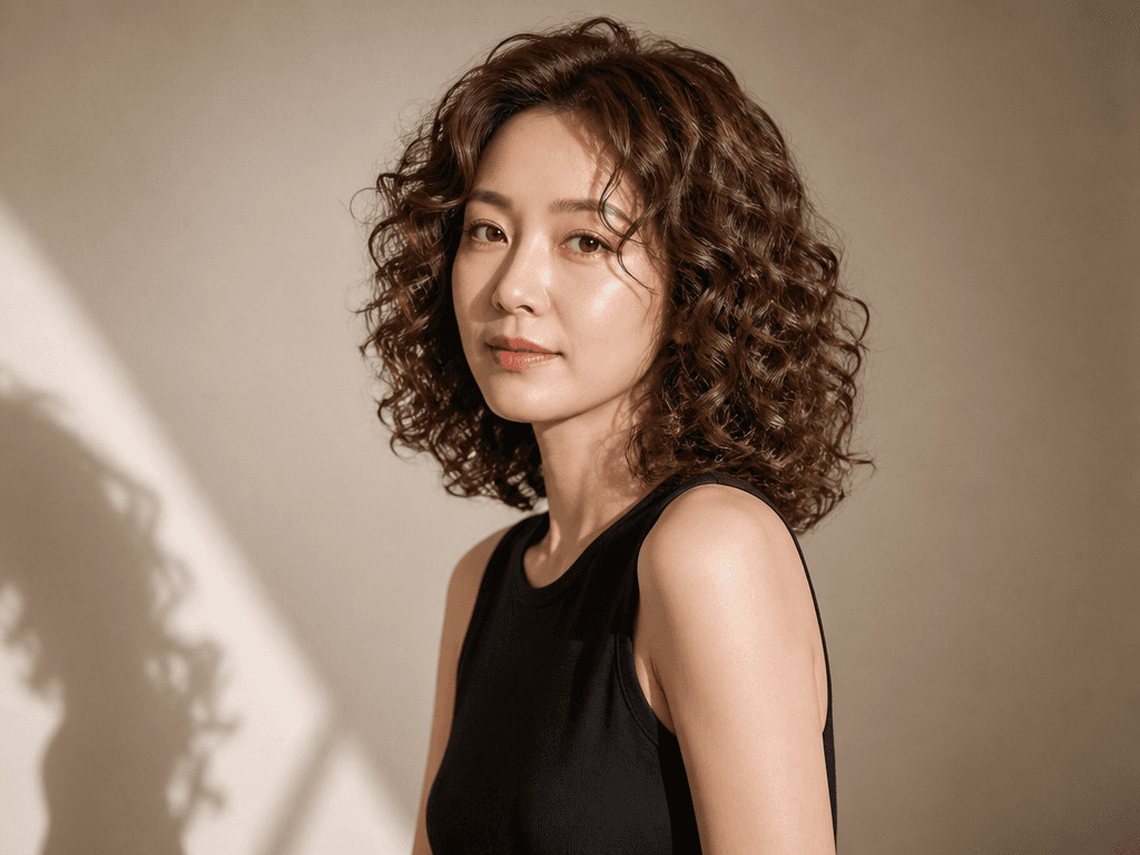 곱슬머리 스타일 참고 이미지
