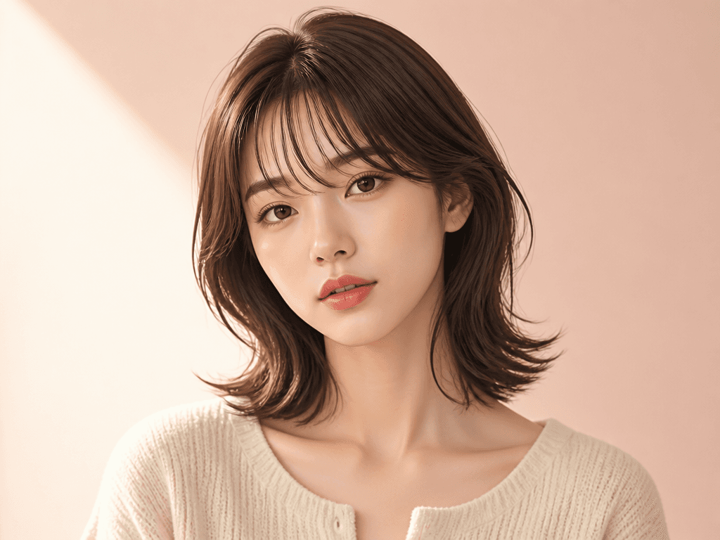 시스루뱅 헤어스타일 이미지