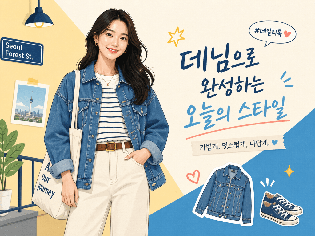 청자켓 코디 여성 스타일링