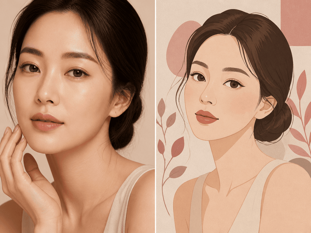 아치형 눈썹 메이크업