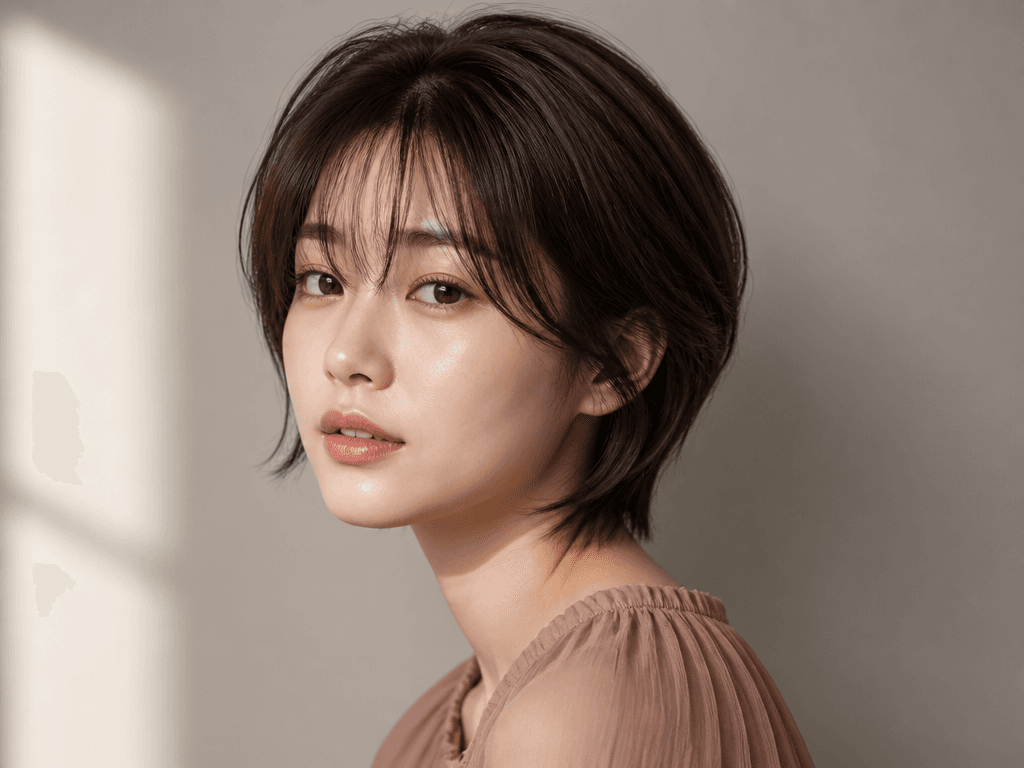 시스루컷 헤어스타일