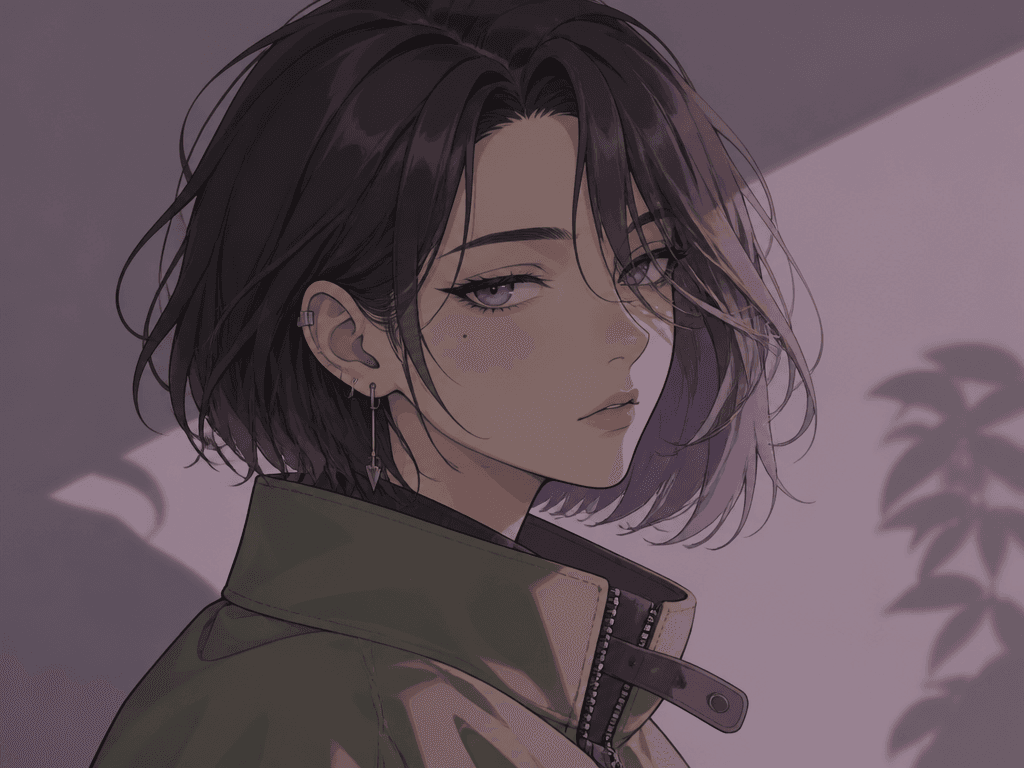 게슴츠레한 눈 표정 캐릭터
