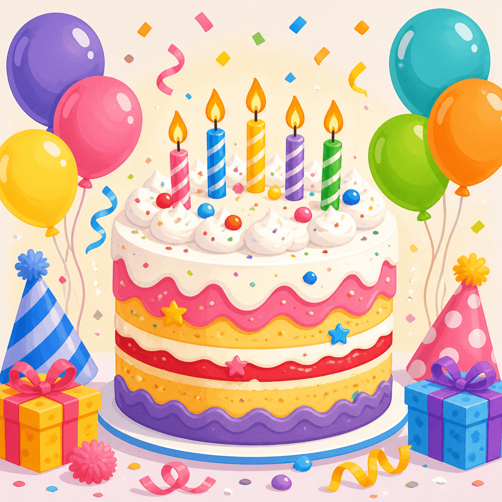 생일 케이크 일러스트