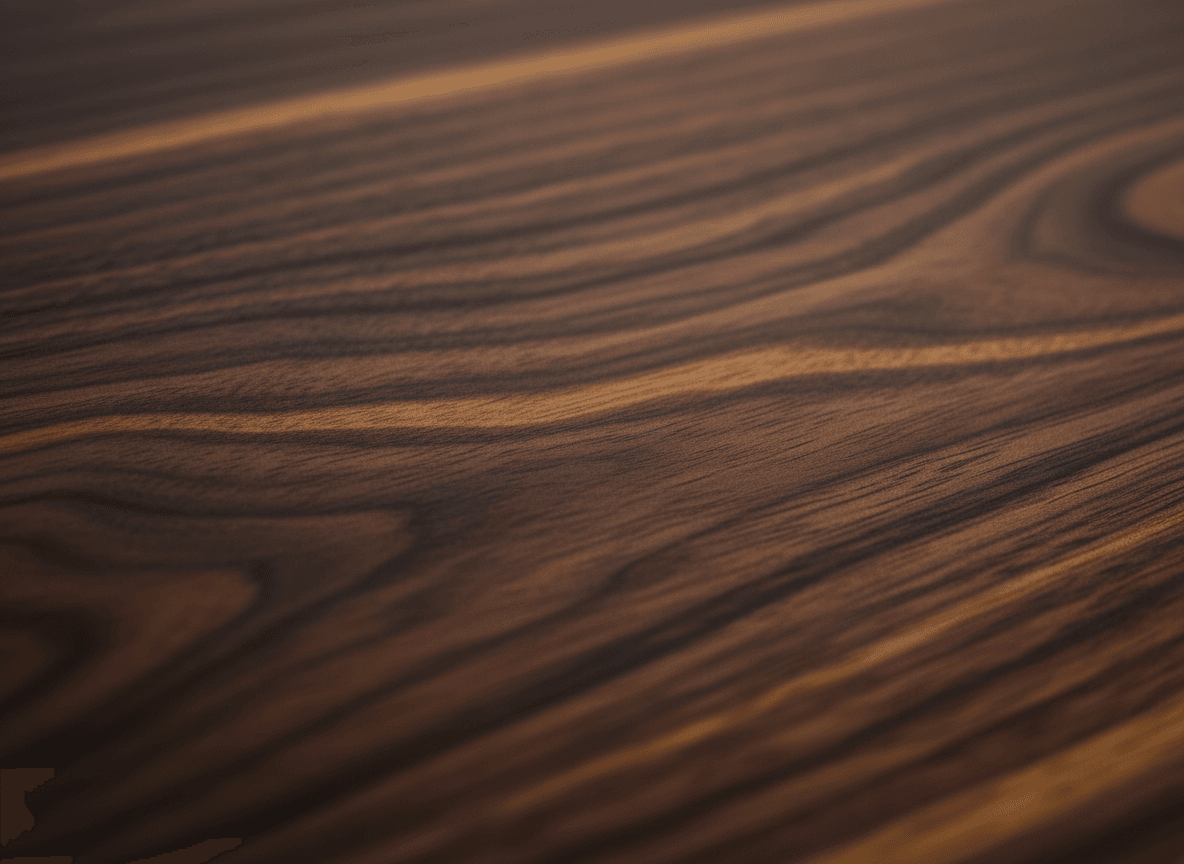 짙은 호두나무 나뭇결 질감의 클로즈업 접사, 풍부한 갈색, 매끄러운 마감, 자연스럽고 우아한 컴퓨터 배경화면.