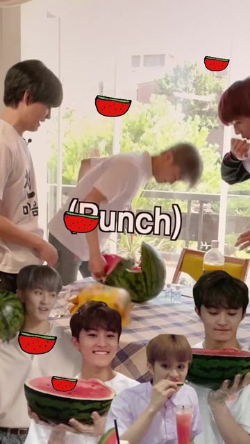 Mark with watermelon