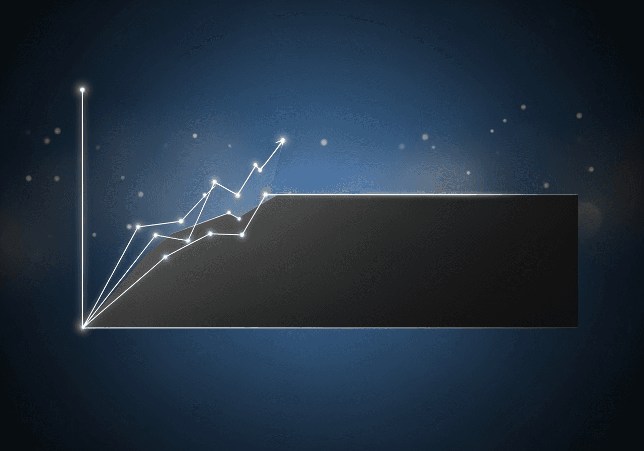 An abstract image of a YouTube banner with a growth chart, representing increased subscribers.
