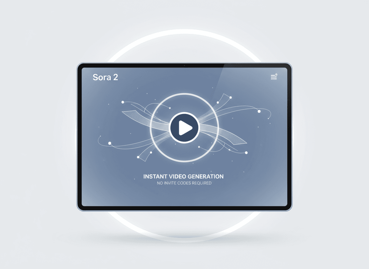 Sora 2 Invite Code sleek video generation interface with modern design elements showing instant access technology