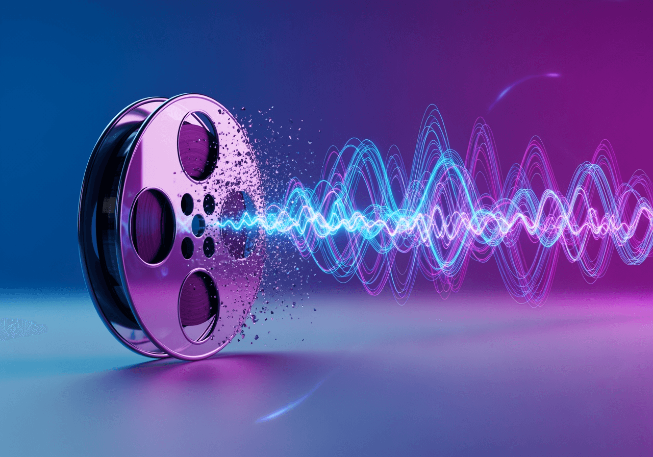 MOV视频胶片卷平滑转化为MP3音频声波