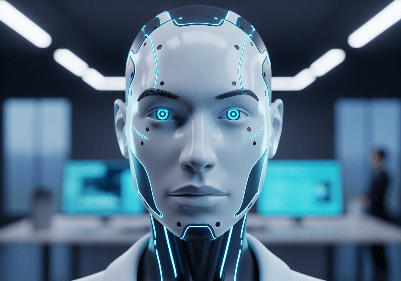 作为 OpenClaw GitHub 替代方案创建的未来主义 AI 智能体角色图像