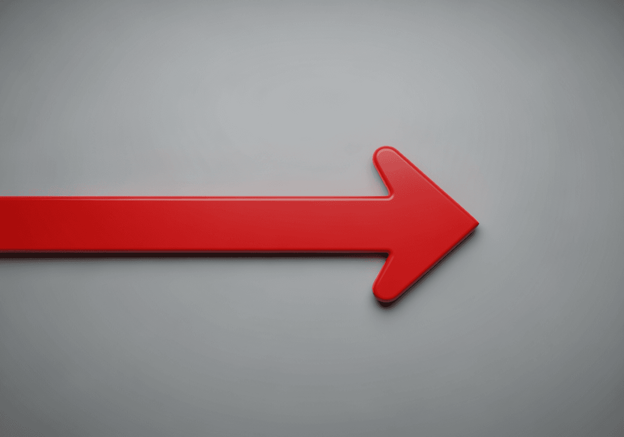 Imagen de flecha roja con fondo limpio